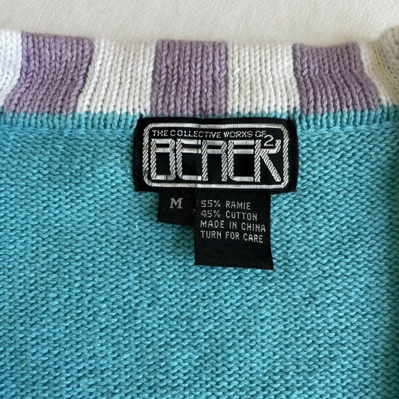 Berek Fish Beach Nautical Cardigan Sequin M - Picture 6 of 7